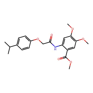 Methyl 4,5-dimethoxy-2-[[2-(4-propan-2-ylphenoxy)acetyl]amino]benzoate structure