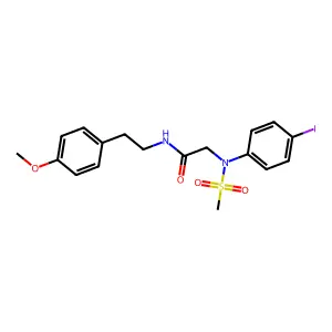 2-(4-iodo-N-methylsulfonylanilino)-N-[2-(4-methoxyphenyl)ethyl]acetamide structure