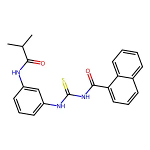 N-[[3-(2-methylpropanoylamino)phenyl]carbamothioyl]naphthalene-1-carboxamide structure