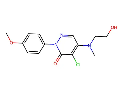4-chloro-5-[(2-hydroxyethyl)(methyl)amino]-2-(4-methoxyphenyl)-3(2H)-pyridazinone structure