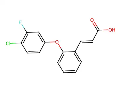 3-[2-(4-Chloro-3-fluorophenoxy)phenyl]prop-2-enoic acid structure