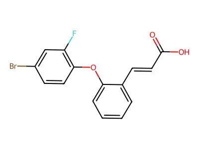 3-[2-(4-bromo-2-fluoro-phenoxy)phenyl]prop-2-enoic Acid structure
