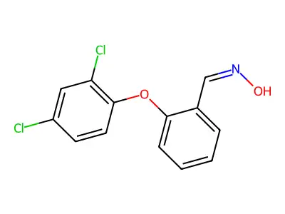 N-{[2-(2,4-Dichlorophenoxy)phenyl]methylidene}hydroxylamine structure