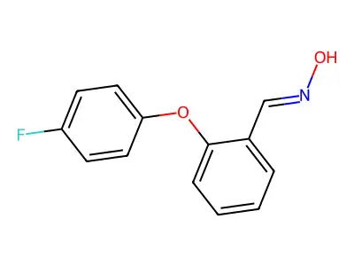 N-{[2-(4-fluorophenoxy)phenyl]methylidene}hydroxylamine structure