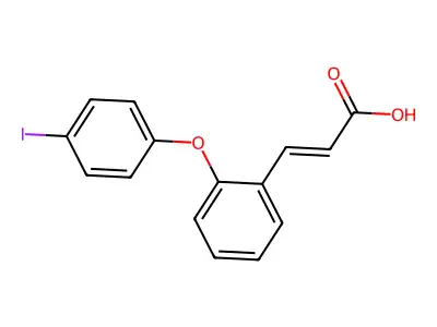 3-[2-(4-Iodophenoxy)phenyl]acrylic acid structure