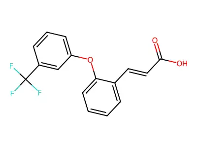 3-[2-[3-(trifluoromethyl)phenoxy]phenyl]prop-2-enoic Acid structure