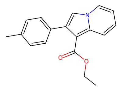 Ethyl 2-(4-methylphenyl)-1-indolizinecarboxylate structure