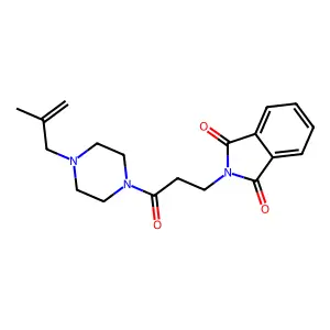 2-[3-[4-(2-Methylprop-2-enyl)piperazin-1-yl]-3-oxopropyl]isoindole-1,3-dione structure