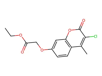 ethyl 2-[(3-chloro-4-methyl-2-oxo-2H-chromen-7-yl)oxy]acetate structure