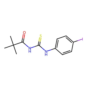 N-[(4-iodophenyl)carbamothioyl]-2,2-dimethylpropanamide structure
