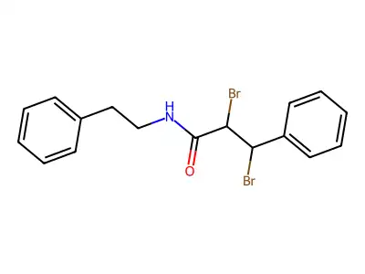 2,3-dibromo-N-phenethyl-3-phenylpropanamide structure