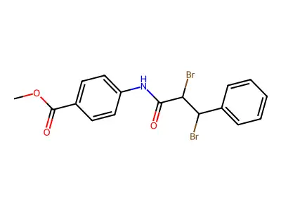 Methyl 4-(2,3-dibromo-3-phenylpropanamido)benzoate structure