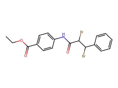 Ethyl 4-(2,3-dibromo-3-phenylpropanamido)benzoate structure