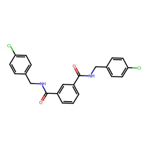 N~1~,N~3~-bis(4-chlorobenzyl)isophthalamide structure