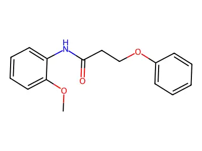 N-(2-methoxyphenyl)-3-phenoxypropanamide structure