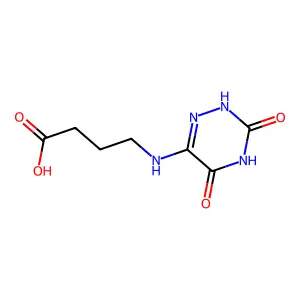 4-[(3,5-dioxo-2H-1,2,4-triazin-6-yl)amino]butanoic acid structure