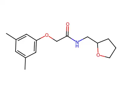 2-(3,5-dimethylphenoxy)-N-(oxolan-2-ylmethyl)acetamide structure