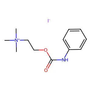 Ammonium, (2-hydroxyethyl)trimethyl-, iodide, phenylcarbamate structure
