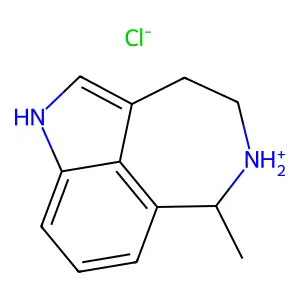 1H-Azepino(5,4,3-cd)indole, 3,4,5,6-tetrahydro-6-methyl-, hydrochloride structure