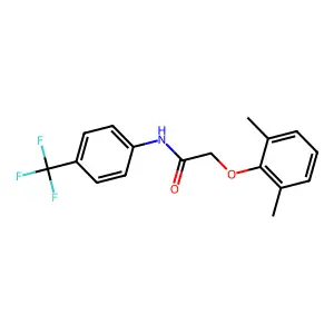 2-(2,6-dimethylphenoxy)-N-[4-(trifluoromethyl)phenyl]acetamide structure
