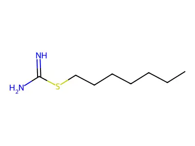 Heptyl carbamimidothioate structure