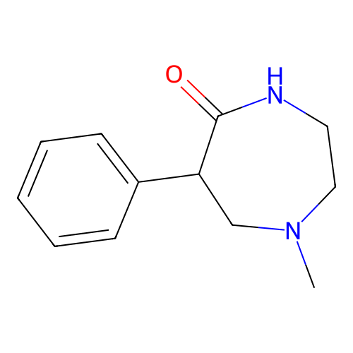 1-Methyl-6-phenyl-1,4-diazepan-5-one structure