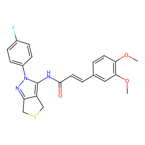 CAS 450343-53-0 - C22H20FN3O3S structure