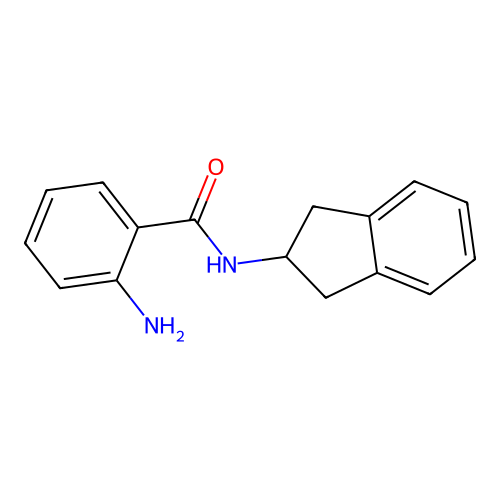 2-amino-N-(2,3-dihydro-1H-inden-2-yl)benzamide structure