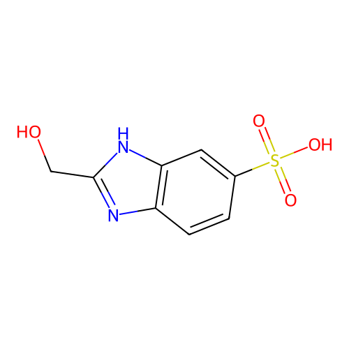 2-(hydroxymethyl)-1H-benzimidazole-5-sulfonic acid structure