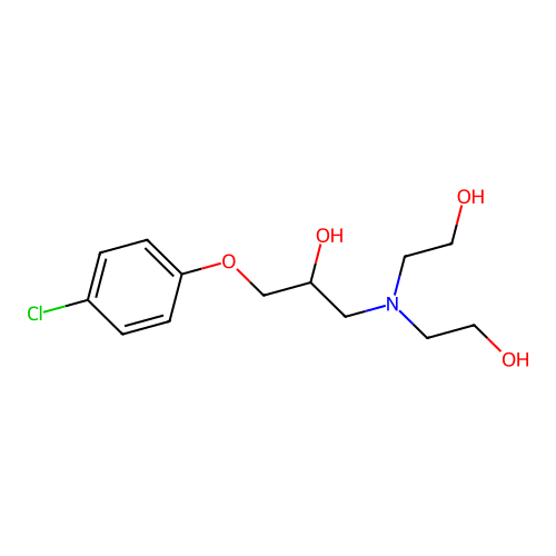 1-[Bis(2-hydroxyethyl)amino]-3-(4-chlorophenoxy)propan-2-ol structure