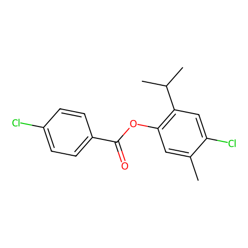 4-Chloro-2-isopropyl-5-methylphenyl 4-chlorobenzoate structure