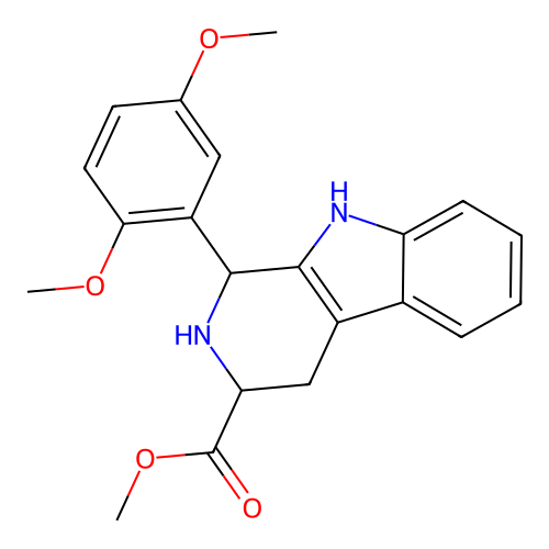 methyl 1-(2,5-dimethoxyphenyl)-2,3,4,9-tetrahydro-1H-beta-carboline-3-carboxylate structure