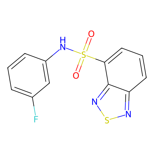 N-(3-fluorophenyl)-2,1,3-benzothiadiazole-4-sulfonamide structure
