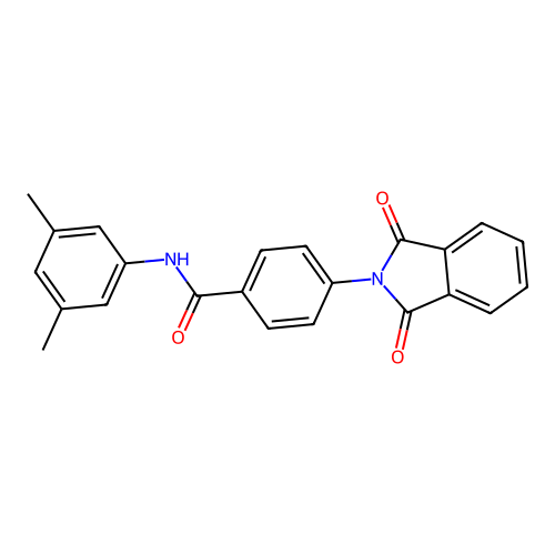 N-(3,5-dimethylphenyl)-4-(1,3-dioxoisoindol-2-yl)benzamide structure