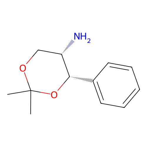 (4S,5S)-2,2-dimethyl-4-phenyl-1,3-dioxan-5-amine structure