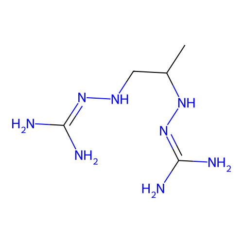 1-[[2-(2-Carbamimidoylhydrazino)-1-methyl-ethyl]amino]guanidine structure