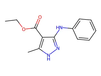 Ethyl 3-anilino-5-methyl-1H-pyrazole-4-carboxylate structure