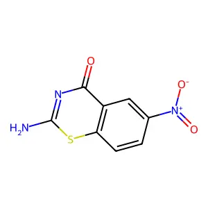 2-Amino-6-nitro-1,3-benzothiazin-4-one structure