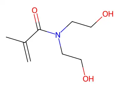 2-Propenamide, N,N-bis(2-hydroxyethyl)-2-methyl- structure