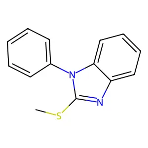 Benzimidazole, 2-methylthio-1-phenyl- structure