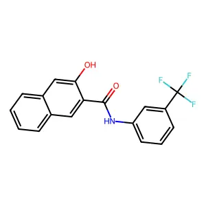 3-Hydroxy-n-[3-(trifluoromethyl)phenyl]naphthalene-2-carboxamide structure