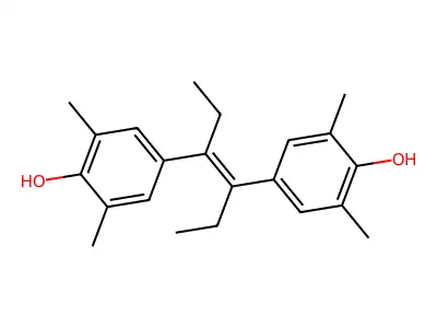 4-[4-(4-Hydroxy-3,5-dimethylphenyl)hex-3-en-3-yl]-2,6-dimethylphenol structure