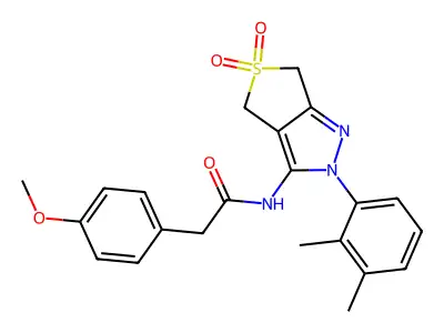 N-[2-(2,3-dimethylphenyl)-5,5-dioxido-2,6-dihydro-4H-thieno[3,4-c]pyrazol-3-yl]-2-(4-methoxyphenyl)acetamide structure