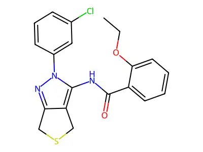 N-[2-(3-chlorophenyl)-4,6-dihydrothieno[3,4-c]pyrazol-3-yl]-2-ethoxybenzamide structure