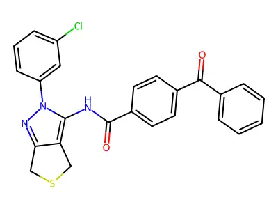 4-benzoyl-N-[2-(3-chlorophenyl)-2H,4H,6H-thieno[3,4-c]pyrazol-3-yl]benzamide structure