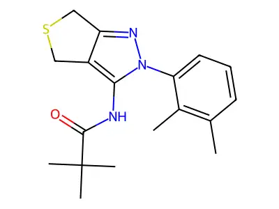 N-(2-(2,3-dimethylphenyl)-4,6-dihydro-2H-thieno[3,4-c]pyrazol-3-yl)pivalamide structure