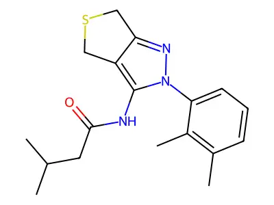 N-(2-(2,3-dimethylphenyl)-4,6-dihydro-2H-thieno[3,4-c]pyrazol-3-yl)-3-methylbutanamide structure
