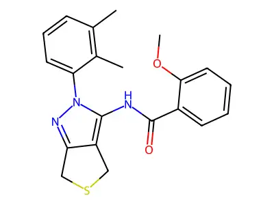 N-(2-(2,3-dimethylphenyl)-4,6-dihydro-2H-thieno[3,4-c]pyrazol-3-yl)-2-methoxybenzamide structure