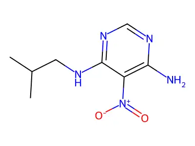 N4-isobutyl-5-nitropyrimidine-4,6-diamine structure