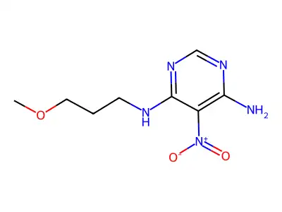 N4-(3-methoxypropyl)-5-nitropyrimidine-4,6-diamine structure